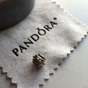 Authentic Pandora 14 K and 925 silver floral charm